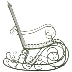 Ensemble de 2 fauteuils à bascule Smilla, vert antique