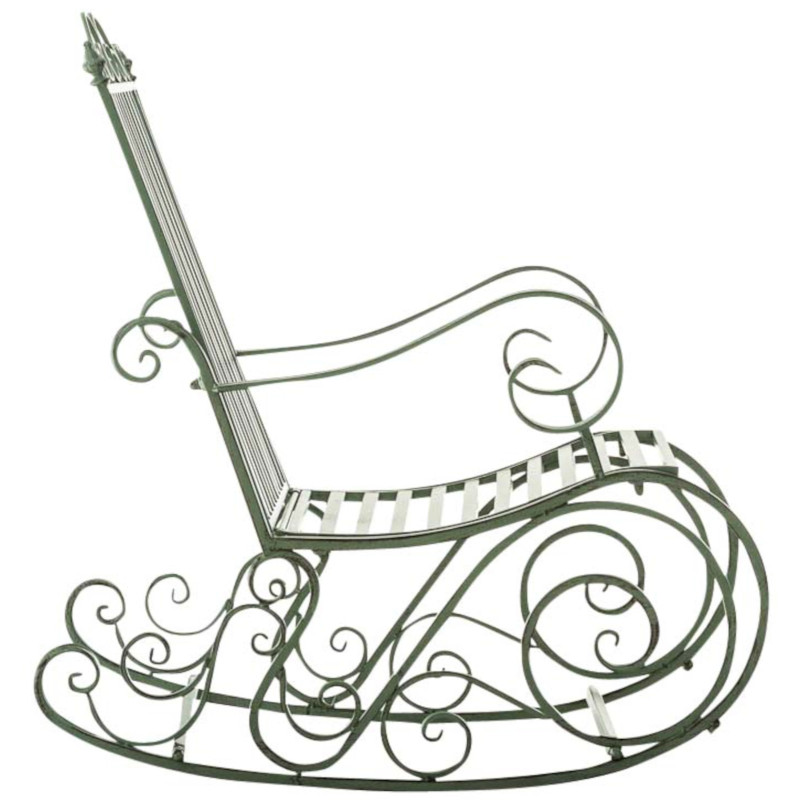 Ensemble de 2 fauteuils à bascule Smilla, vert antique