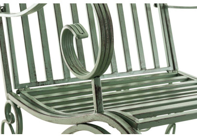 Ensemble de 2 fauteuils ? bascule Smilla, vert antique