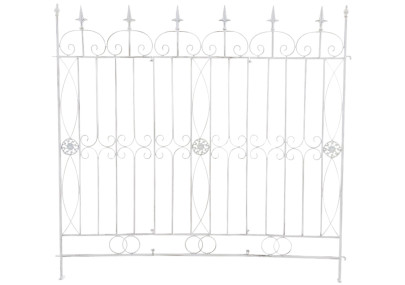 Ensemble de 4 clôtures de jardin, Manchard blanc antique