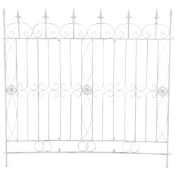Ensemble de 4 clôtures de jardin, Manchard blanc antique