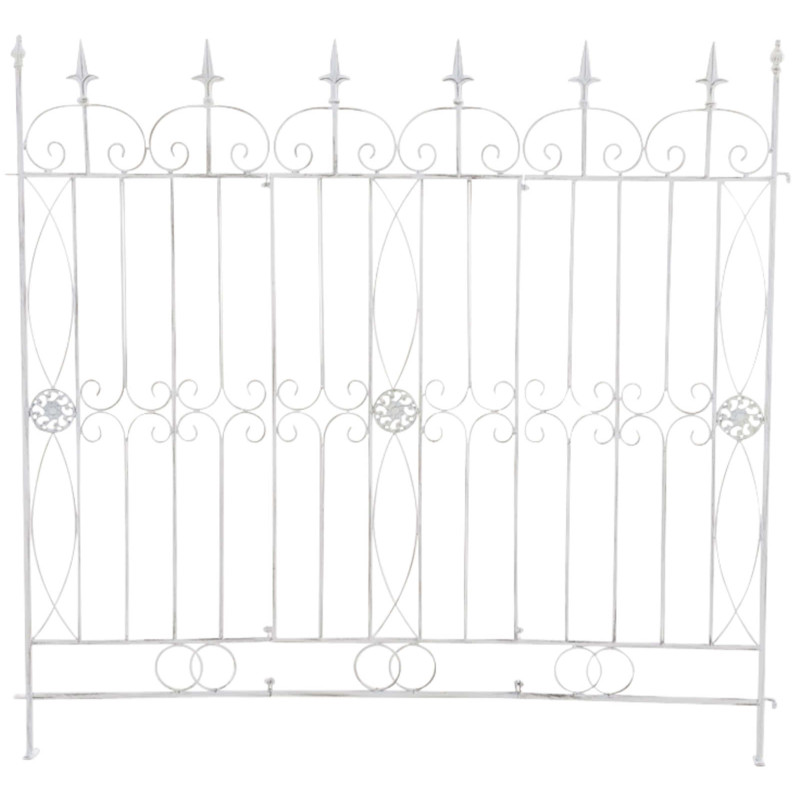 Set di 4 recinzioni da giardino Mangold bianco antico