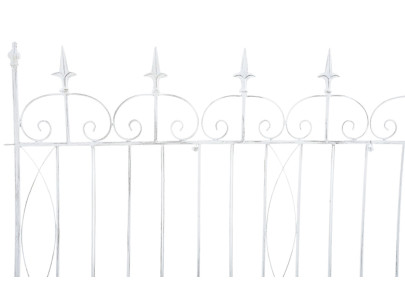Ensemble de 4 cl?tures de jardin, Manchard blanc antique
