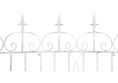 Ensemble de 4 clôtures de jardin, Manchard blanc antique