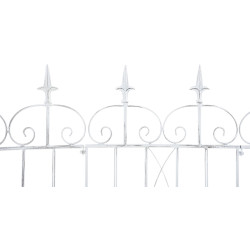 Set di 4 recinzioni da giardino Mangold bianco antico