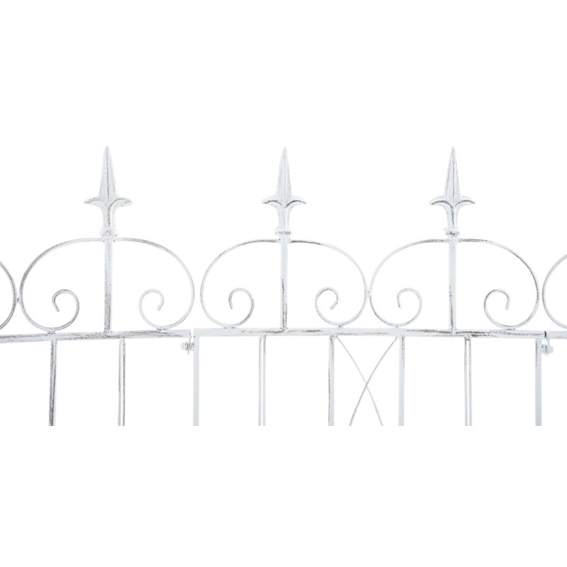 Ensemble de 4 clôtures de jardin, Manchard blanc antique