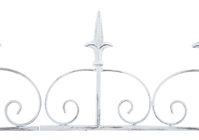 Ensemble de 4 cl?tures de jardin, Manchard blanc antique
