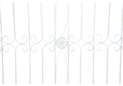 Ensemble de 4 cl?tures de jardin, Manchard blanc antique