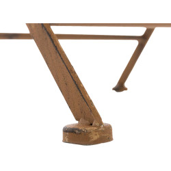 Pack de 2 sillas de jardín Sibell plegables Marrón antiguo