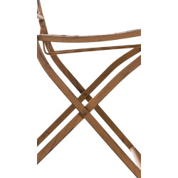 Set di 2 sedie pieghevoli Sibell antico marrone