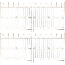 Ensemble de 4 cl?tures de jardin, blettes, cr?me antique