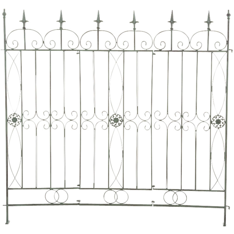 Ensemble de 4 clôtures de jardin, vert antique Manchard