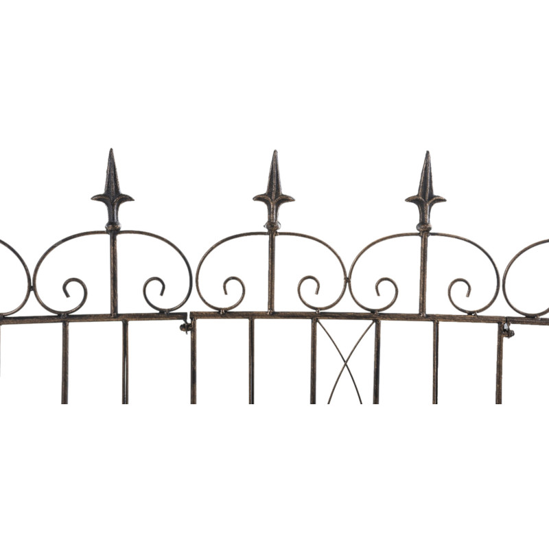 Ensemble de 4 cl?tures de jardin, bronze Mangold