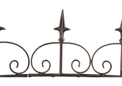 Ensemble de 4 cl?tures de jardin, bronze Mangold