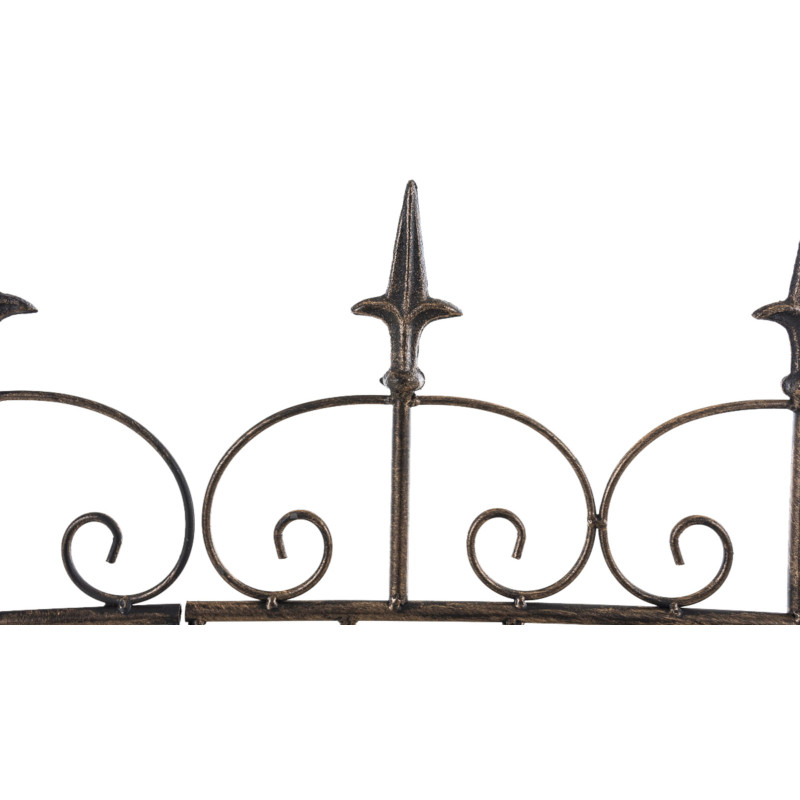 Ensemble de 4 clôtures de jardin, bronze Mangold