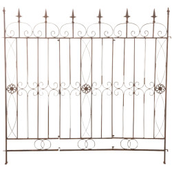 Set di 4 recinzioni da giardino Mangold antico marrone