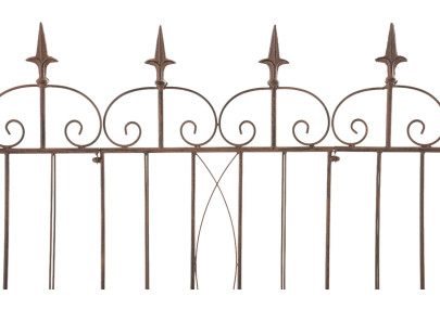 Ensemble de 4 cl?tures de jardin, couleur blettes, brun antique