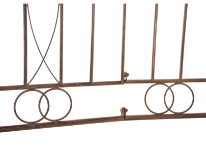 Ensemble de 4 cl?tures de jardin, couleur blettes, brun antique