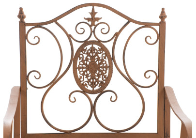 Ensemble de 2 chaises de jardin marron antique du Pendjab