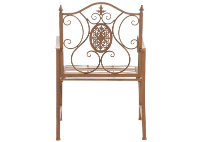 Ensemble de 2 chaises de jardin marron antique du Pendjab