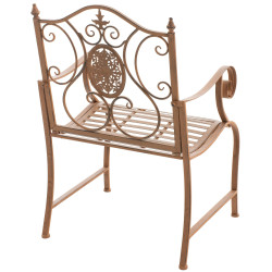 Ensemble de 2 chaises de jardin marron antique du Pendjab
