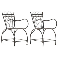 Ensemble de 2 chaises Sheela, bronze