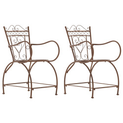 Ensemble de 2 chaises Sheela marron antique