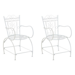 Ensemble de 2 chaises Sheela, blanches