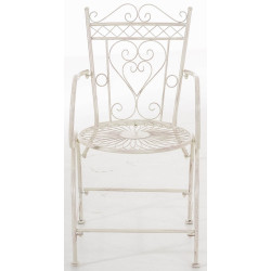 Set de 2 Sillas de jardín Sheela Crema antiguo