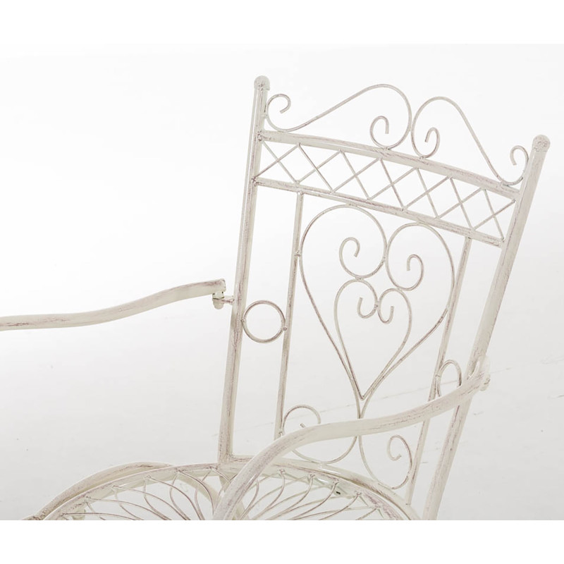 Set de 2 Sillas de jardín Sheela Crema antiguo