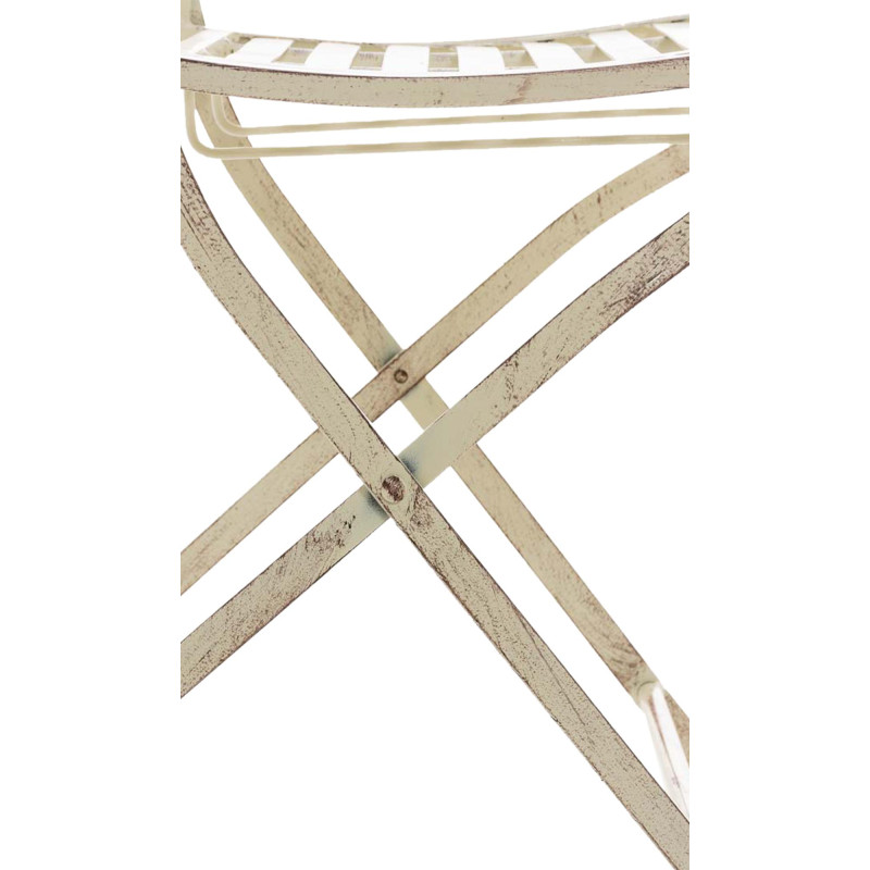 Pack de 2 sillas de jardín Sibell plegables Crema antiguo