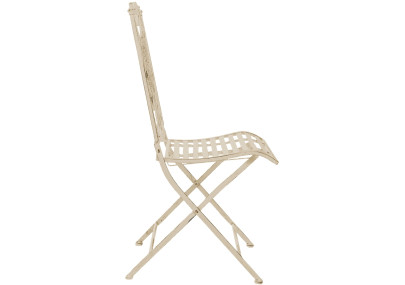 Pack de 2 sillas de jardín Sibell plegables Crema antiguo