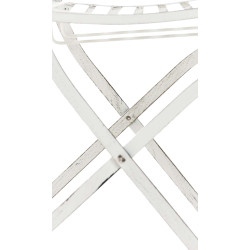 Pack de 2 sillas de jardín Sibell plegables Blanco antiguo