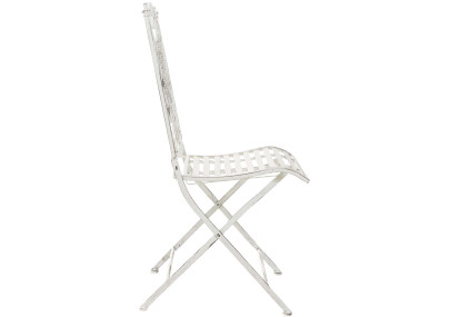 Pack de 2 sillas de jardín Sibell plegables Blanco antiguo