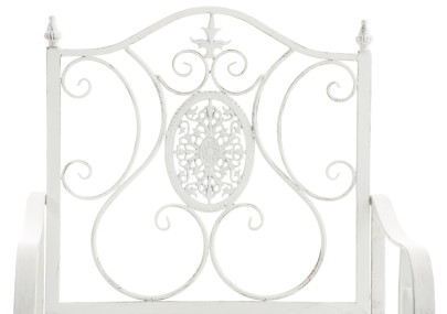 Set di 2 sedie da giardino Punjab con braccioli bianco antico