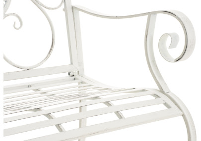 Set di 2 sedie da giardino Punjab con braccioli bianco antico