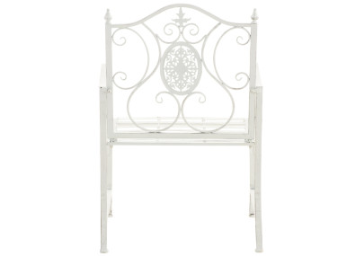 Set di 2 sedie da giardino Punjab con braccioli bianco antico