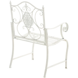 Ensemble de 2 chaises de jardin Punjab blanc antique