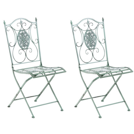 Ensemble de 2 chaises Sibell vert antique