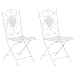 Ensemble de 2 chaises Sibell, blanches
