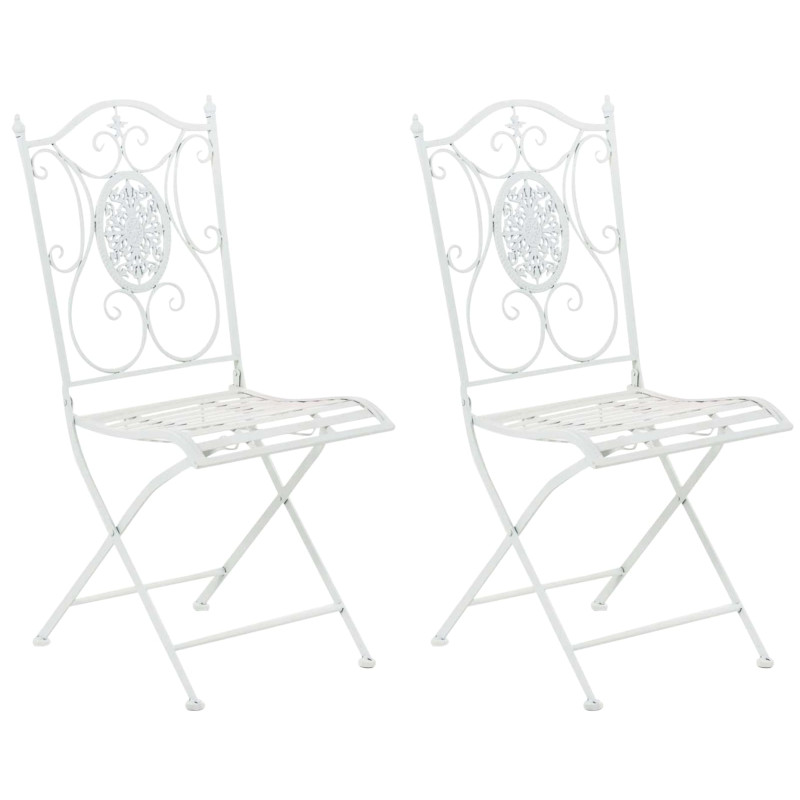 Set di 2 sedie pieghevoli Sibell bianco