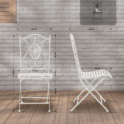 Ensemble de 2 chaises Sibell, blanches