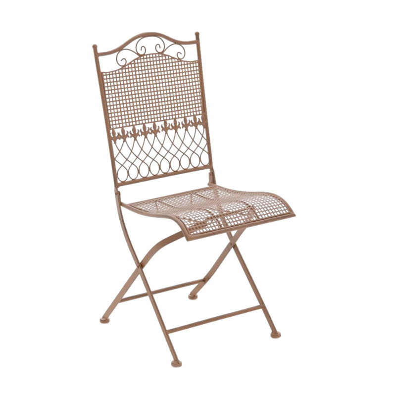 Ensemble de 2 chaises de jardin Kiran marron antique