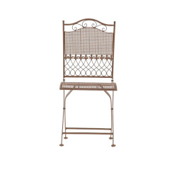 Ensemble de 2 chaises de jardin Kiran marron antique