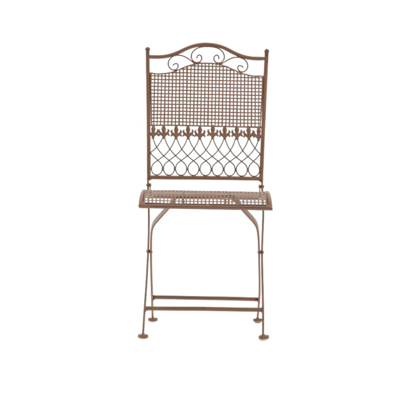 Ensemble de 2 chaises de jardin Kiran marron antique