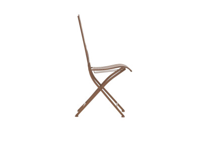 Ensemble de 2 chaises de jardin Kiran marron antique