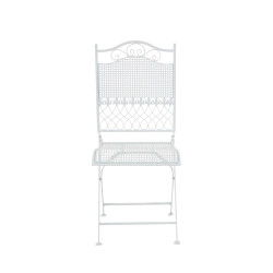 Ensemble de 2 chaises de jardin Kiran blanches