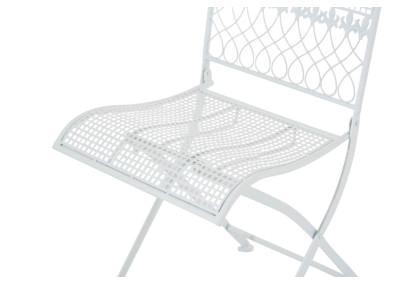 Ensemble de 2 chaises de jardin Kiran blanches