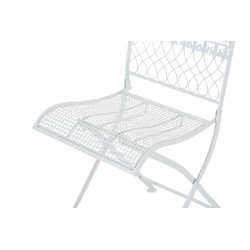 Ensemble de 2 chaises de jardin Kiran blanches