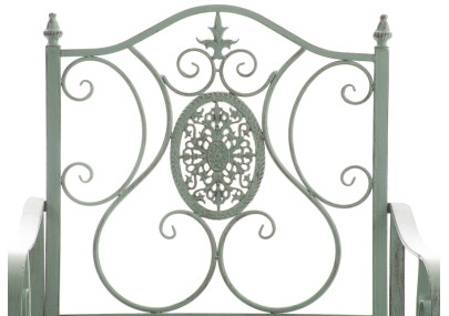 Set di 2 sedie da giardino Punjab con braccioli verde antico